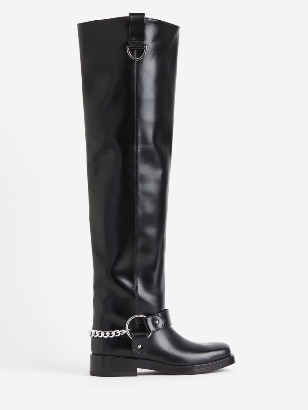 NEW H&M OTK Harness Biker Boots in Black Size 8/39
